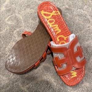 Sam Edelman Brown and Orange Sandals with Chic Design